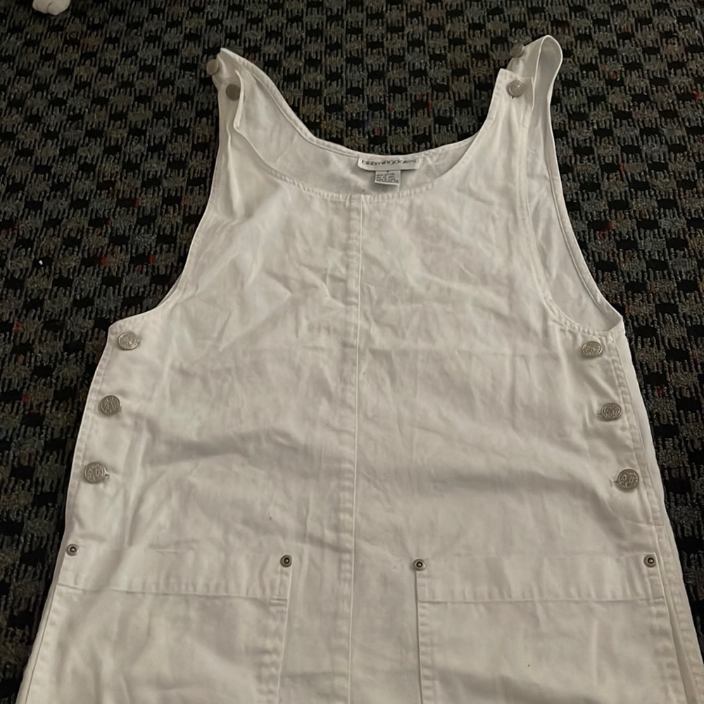 White romper jean dress